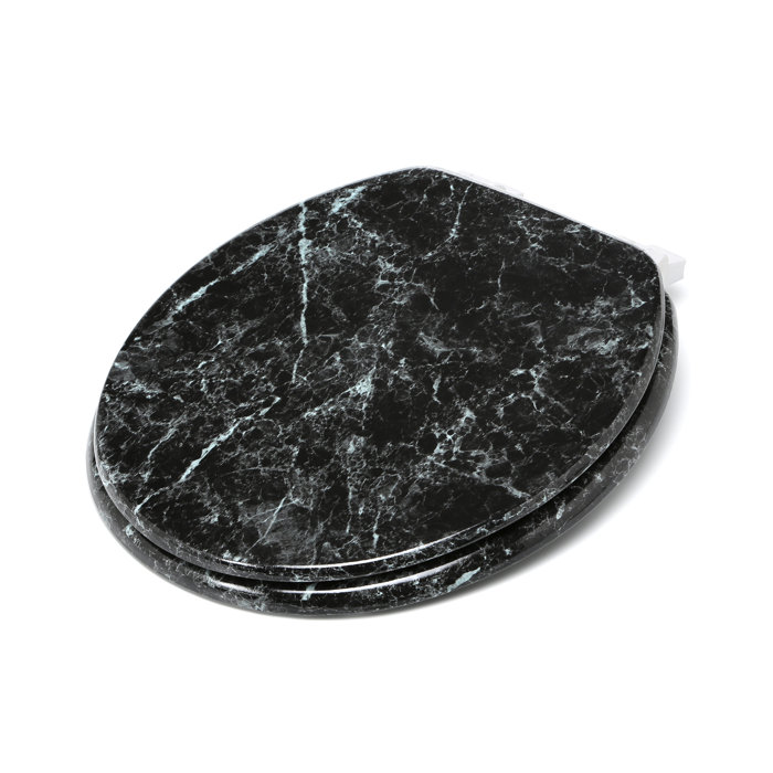 Trimmer Marbleized Moulded Wood Round Toilet Seat & Reviews Wayfair